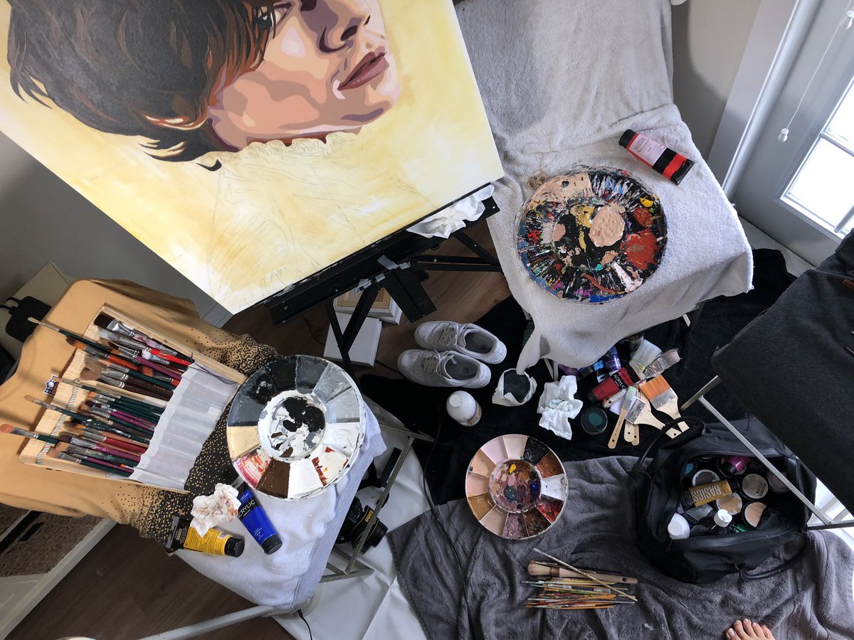 In studio w international celebrity artist <a href="/ArtByJZumo/">Jacob Zumo</a>    Go follow him on twitter and Instagram too!