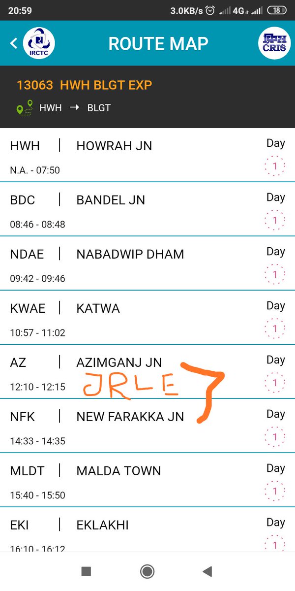 livesukanta's tweet photo. @RailMinIndia @PiyushGoyalOffc @IRCTCofficial @ER_FansClub @EasternRailway @rpfermldt @RailShedMSD if u are planning to run 13063 hwh blg exp daily then atleast give a stoppage at #JRLE. Though we need a separate train towards Kolkata in d mrng. & See my pics #13063 tickets (1/2) https://t.co/Mfoh5zSK9Y