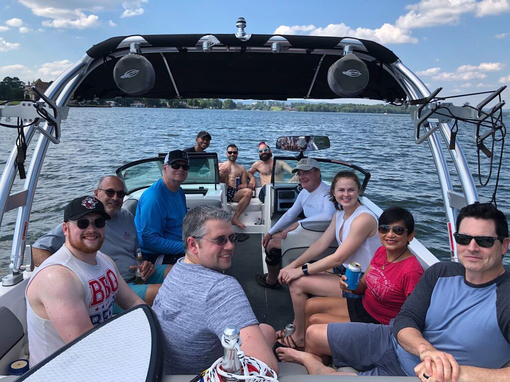 VentureCenter's tweet photo. #FISFinTech19 Founders and the #VCTeam enjoy a fun sunny day at one of @artourism beautiful lakes. 

Thank you Collins for hosting us. 

#ARTourism #TheVC #FISFinTech19 #ARidea #ARisTech #FinTech #VisitArkansas https://t.co/PMKCxkCteR