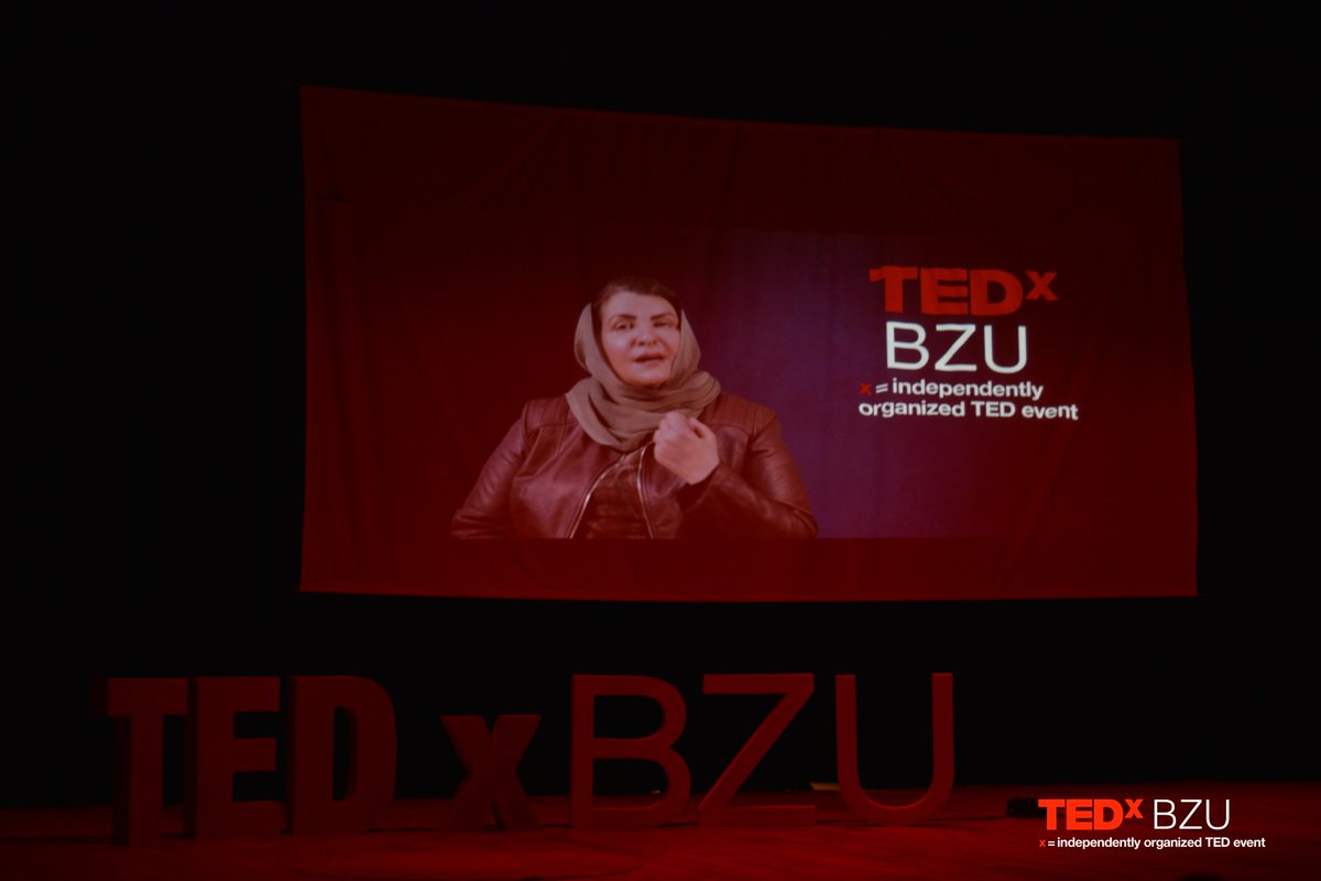 TEDxBZU's tweet photo. The seventh speaker at the TEDxBZU conference "Gathering pieces" Eman KH Shannan, is one of the most active women in the field of Care for cancer patients at the local and Arab levels.

 #TEDxBZU #GatheringPieces https://t.co/j1ChNaYPHv