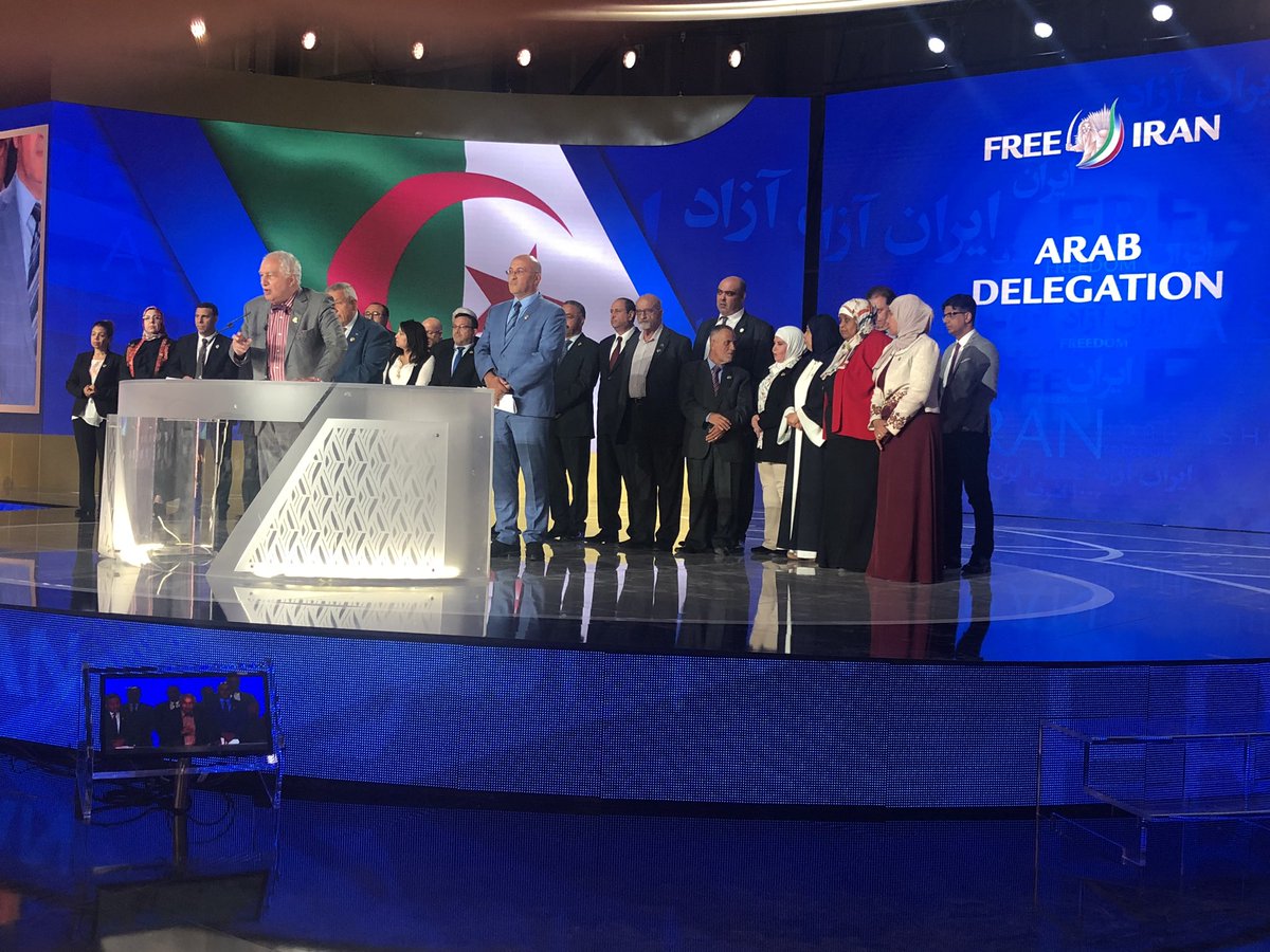 Former PM of Algeria Sid Ahmed Ghozali speaks for a group of Arab nations supporting NCRI and Maryam Rajavi in her campaign to liberate Iran.