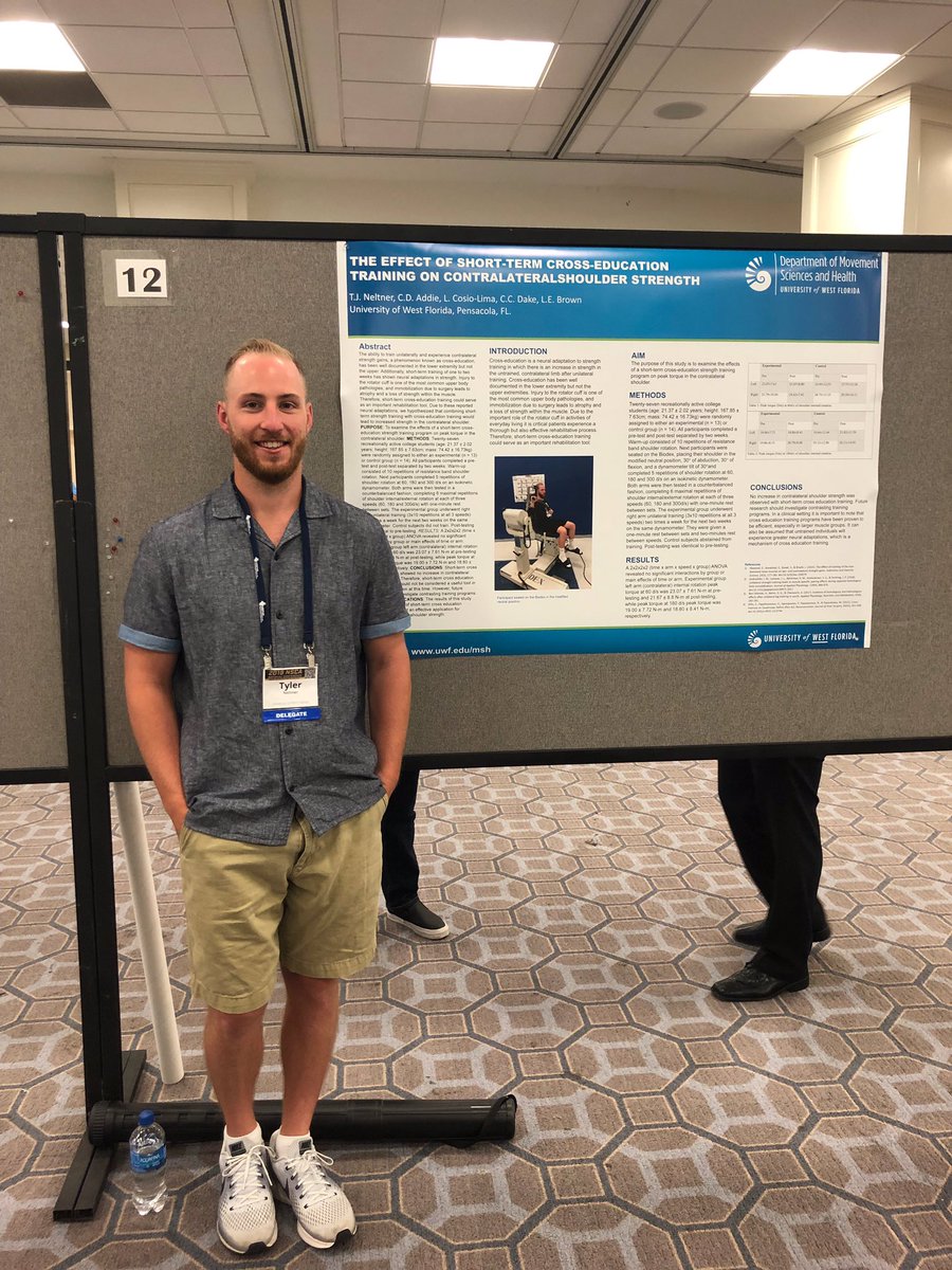 Ludmilacl's tweet photo. Super proud of our Exercise Science students representing #nscacon19 #MoSH @UWFHealth @ESC_UWF https://t.co/ulpvFMHdRA