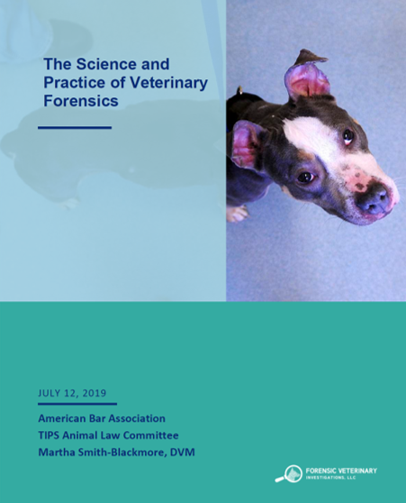 VetInvestigator's tweet photo. .@marthasmithdvm spoke with the @ABAesq American Bar Association TIPS Animal Law Committee yesterday about veterinary forensics. See a summary here: https://t.co/uTHvTr3bLw https://t.co/oOLAtqmoWB