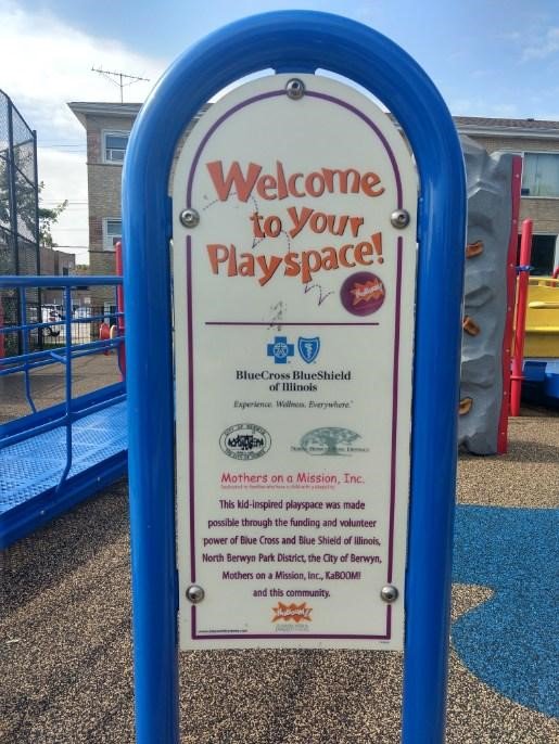 BCBSIL's tweet photo. Eight years ago we built a playground in @CityofBerwyn for children of all ages and all abilities with Mothers on a Mission. Today - our volunteers are back giving the park a spruce up!! #notoneanddone #BlueCorpsIL https://t.co/Sg4USOuXJD