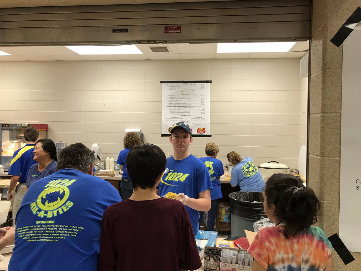 Concession stand is rocking it!  Come see us at LN during the robotics competition! #frc1024, @ltgoodnews, @MCiTech