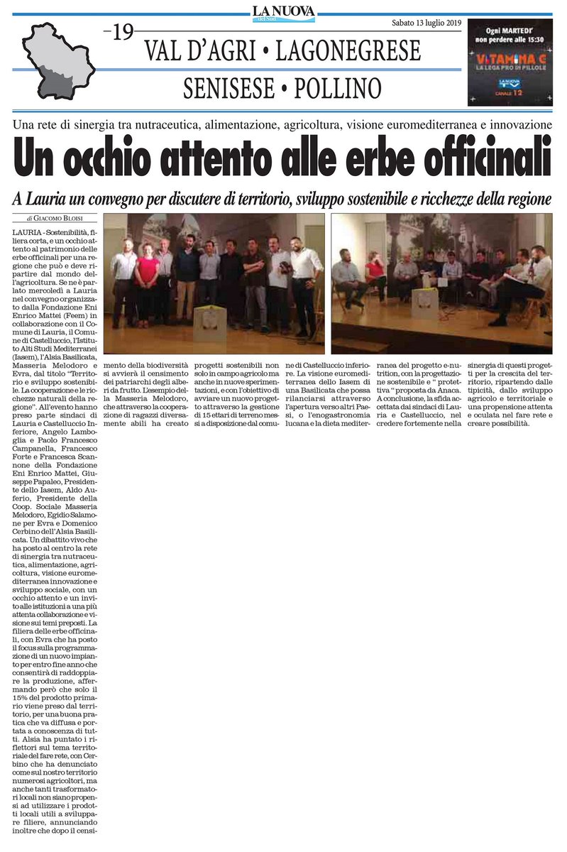 AnacaBasilicata's tweet photo. Un occhio attento alle erbe officinali."
Sostenibilità, filiera corta, e un occhio attento al patrimonio delle erbe officinali per una regione che può e deve ripartire dal mondo dell’agricoltura.
#aNacaBasilicata
https://t.co/nbcCbydevp https://t.co/AWEhYUAMiz