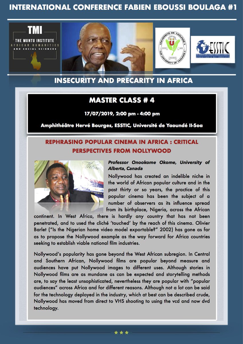 MuntuInstitute's tweet photo. THE PROGRAM (2)
MASTER CLASSES INTERNATIONAL CONFERENCE FABIEN EBOUSSI BOULAGA #1 #THEMUNTUINSTITUTE #PICAFRICA2019 #ICFEB @UAlberta https://t.co/29AvSLg5o2