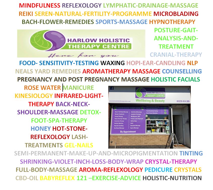 Harlow Holistic Therapy Centre offers a range of holistic treatments which is carried out by highly trained and experienced therapists. 
Please call 01279 414285 to enquire or book treatments. 
We look forward to welcoming you to our centre. 

harlowholistictherapycentre.co.uk