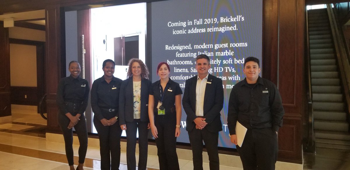 YesyCastillo11's tweet photo. JW Marriott Miami understands the value of teaching our students about the hospitality industry. It takes teamwork to get things done! Very proud of these #SYIP19 Interns for representing M-DCPS so well. @CTEMiami @drldiaz @KrisUgarteTorre @EvieMayor https://t.co/RuALVPxebe