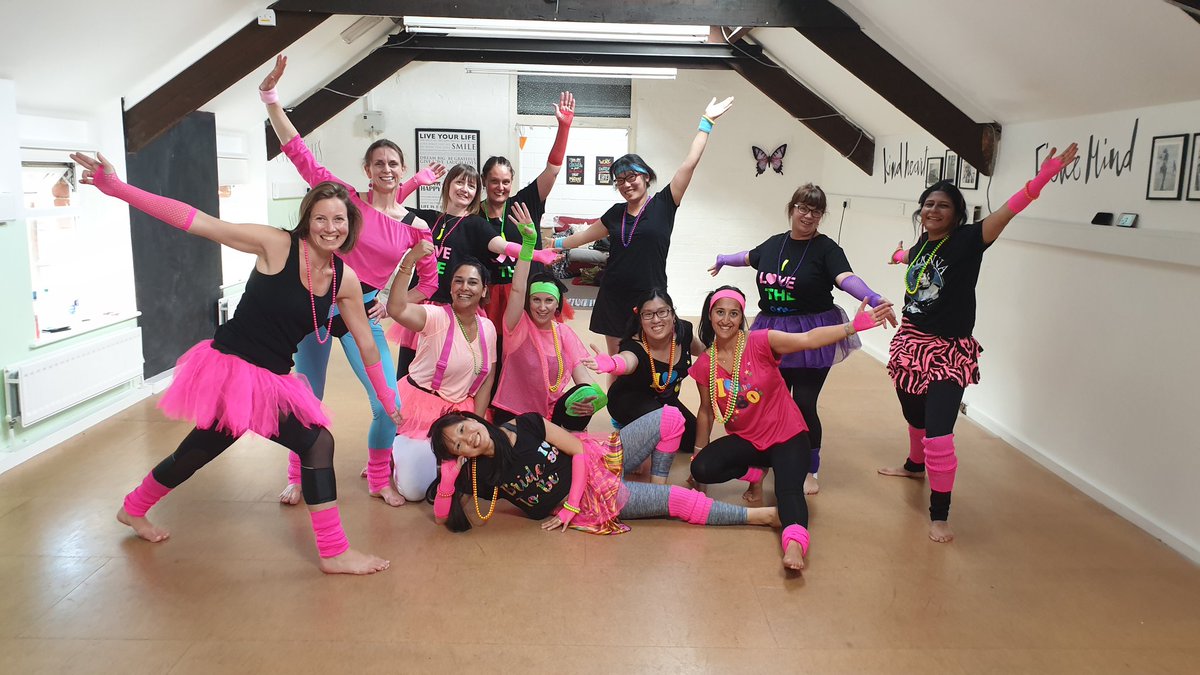 What wonderful costumes and moves from Elaine's #80's themed #henparty today in #Harrogate! You did incredible! <a href="/CheerleadingCo/">Cheerleading Company</a> #dance #party #Henpartyideas #CheerCohens #thriller #flashdance #fame #neon #breakdancing #jazz #legwarmers