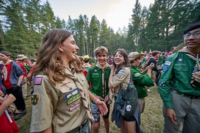 Friday night, almost everyone on site gathered on the playing field for a final farewell. #pj2019  pacificjamboree.ca/stories-from-p…