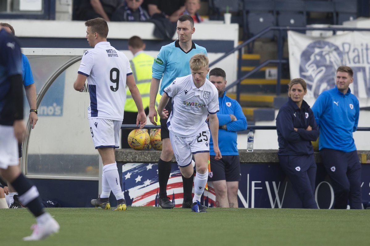 DundeeFC's tweet photo. Congratulations to @lyall_cameron who made his first team debut this afternoon #thedee https://t.co/NM4Ztjiys6