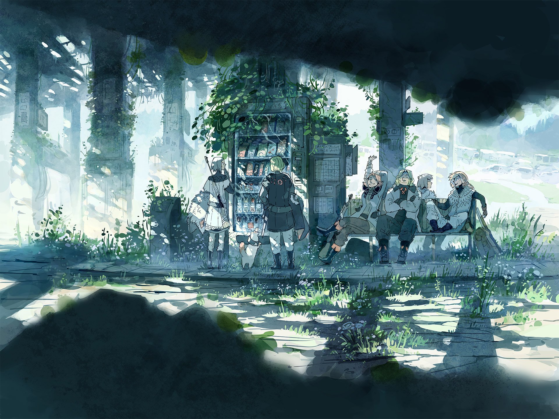 Minna Sundberg Here S The Finished Piece That I Worked On The Last Few Weeks For You Guys Here Too Enjoyed Drawing In The Contents Of The Vending Machine And Today S Art Livestream Starts In Just Under An Hour From Posting This See