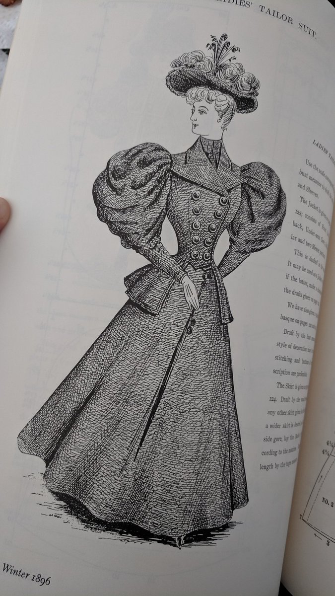 LE_Stowell's tweet photo. I'm working on an 1890s linen short jacket, for everyday wear. Last weekend I cut most of the pattern out but I need to make a decision about the sleeves. Go big? I think so! https://t.co/V6IhFkGXq8
