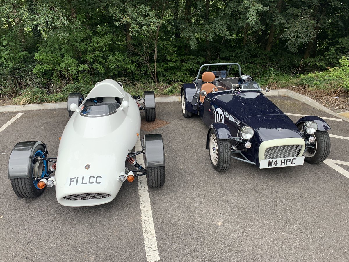 Lots of fun today with these two lightweights back to back.  LCC Rocket and Caterham Super Sprint.