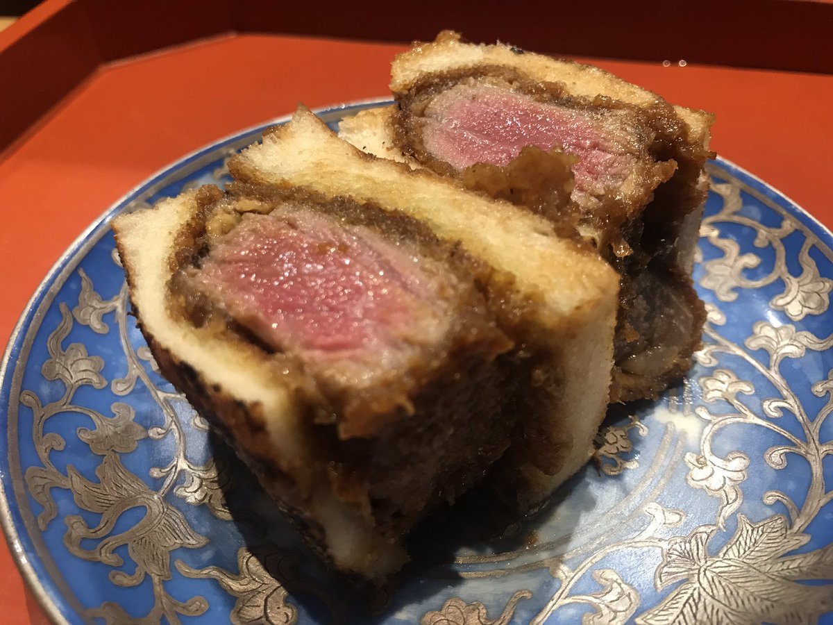 ひらいなおと 西天満 岩さき シャトーブリアンのビフカツサンド 自家製ソース パンは炭火焼き 西天満岩さき 西天満 岩さき ビフカツサンド