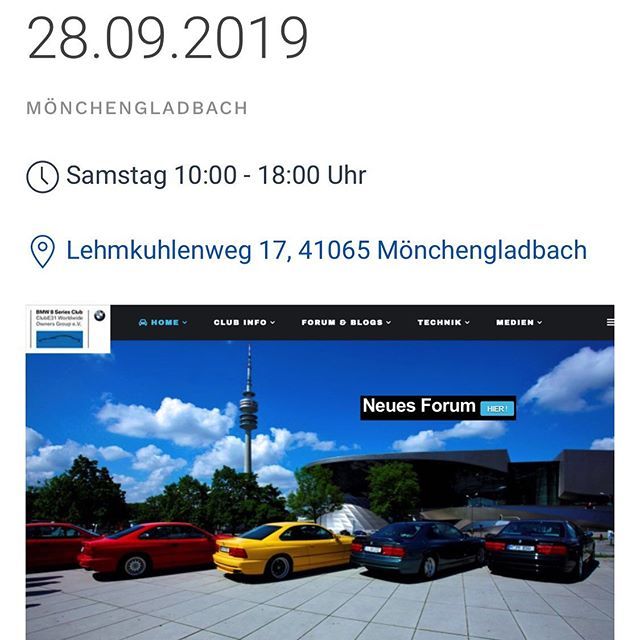 bmw3erclassic's tweet photo. #meeting @bmw8seriesclub
28.09.2019 in Mönchengladbach
https://t.co/WYUfoPirHL
#e31 #e36 #e46 https://t.co/uN2A6U6uFP https://t.co/eaQ112hoG9