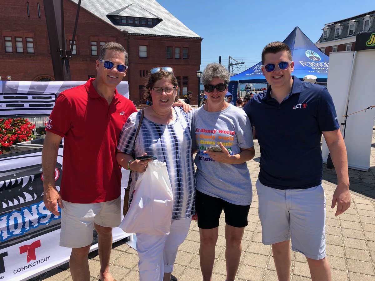 NBCConnecticut's tweet photo. Greetings from @SAILFEST! #sailfest2019 #nbcct #connectingyou #newlondon #summer @tedkoppynbc @weatherjosh @snowmonsterCT https://t.co/cjgAlmW88K