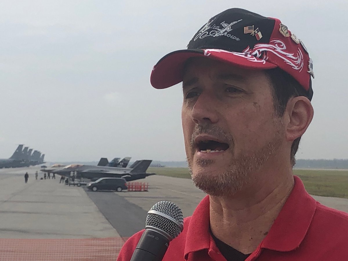 schultzairshows's tweet photo. Mike Mcfarland is the voice of Schultz Airshows  and the 2019 Eielson AFB Arctic Thunder Airshow today.   Flying starts at noon.  You gotta get to Eielson for this great airshow today! https://t.co/tNwPMAoHgO