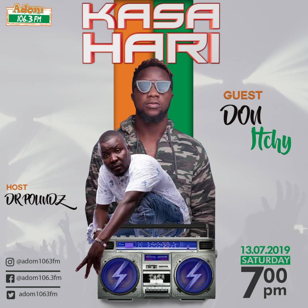 Adom1063fm's tweet image. Rapper, DON ITCHY, guest on KASAHARE LEVEL with @DRPOUNDS on Ghana's🇬🇭no.1 radio station @Adom1063fm

#KasaHareLevel🎤 #NoSize🔥🔥🔥🔥