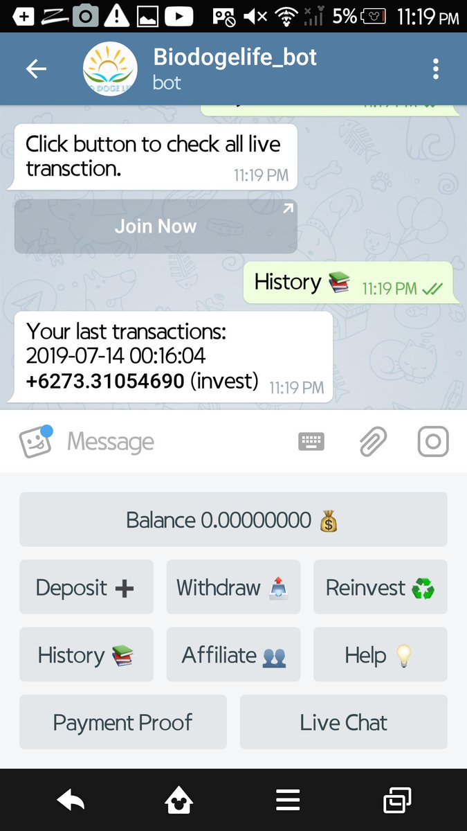 hamid khan (@hamidkhan1981) on Twitter photo I made investment in dogelife
Biodogelife_bot:
t.me/Biodogelife_bo… I made investment in dogelife
Biodogelife_bot:
t.me/Biodogelife_bo…