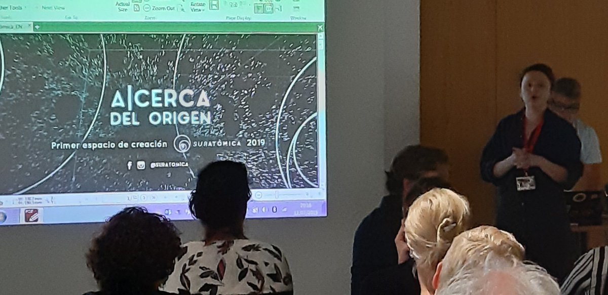 engineeringart's tweet photo. Just gave my presentation. Now Daniela Brill is giving her suratomica project  where Columbian artists will visit CERN. Symposium on art and science at KASK. 
@charalambous_stuff @art_at_cms @uclhep  @artsciencecsm #artandscience #science #art  @engineeringart @charalambous_stuff https://t.co/Q5kvjxqXfC