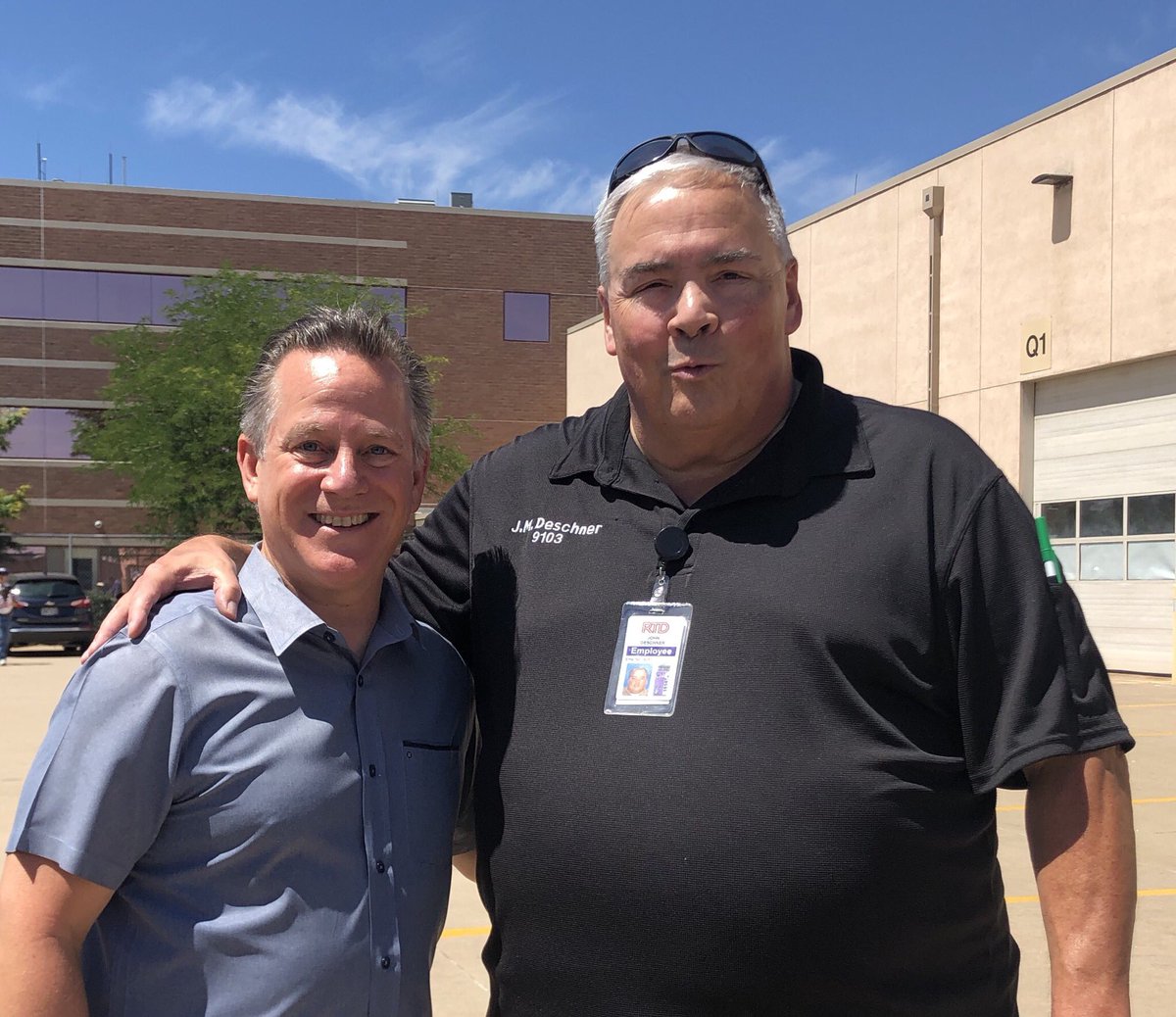 RTDGMCEO's tweet photo. RTD’s best operators &amp; maintainers at the RTD Bus Roadeo. First place will compete at the APTA International Bus Roadeo. Congrats to the first place bus operator John Deschner, and the first place bus maintenance team Ryan Gill, Randy Peterson, and Justin Gragert. @DMTisdale https://t.co/ddP4vDUd3M