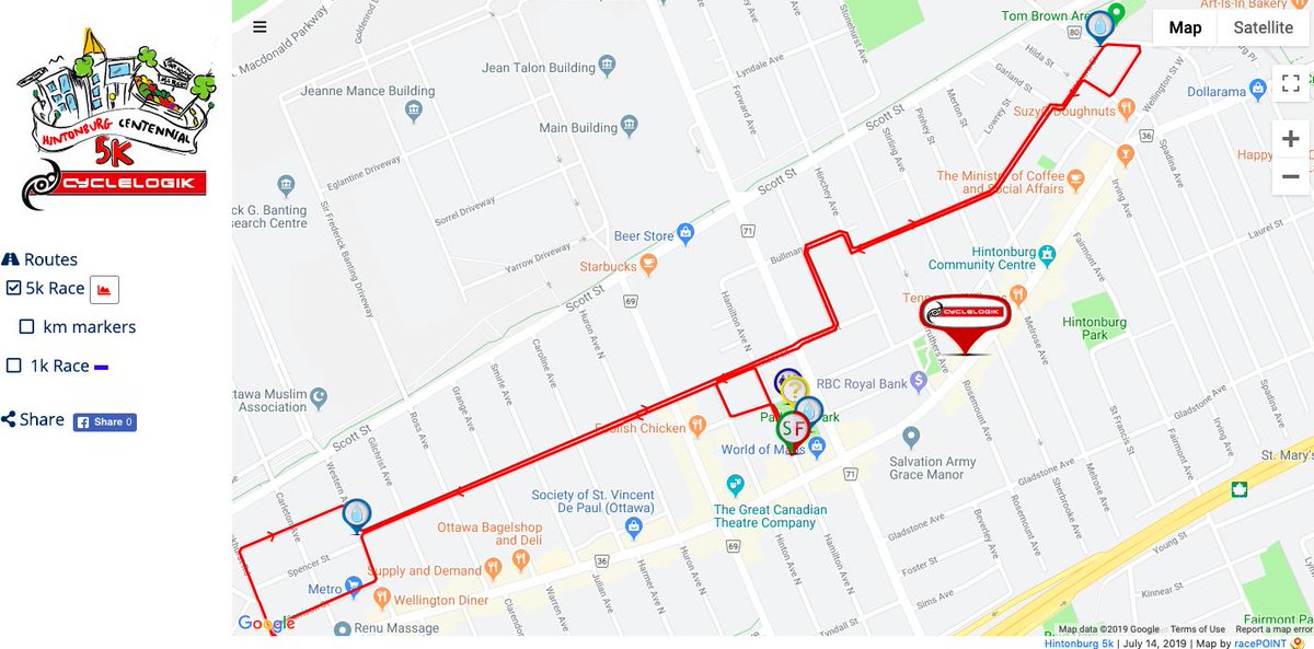 RacePointMaps's tweet image. Stay left! Looking for 2019 @Cyclelogik #Hintonburg5K and 1K course information? Check out this interactive #racePOINTmap map: bit.ly/31Y7Tv4
