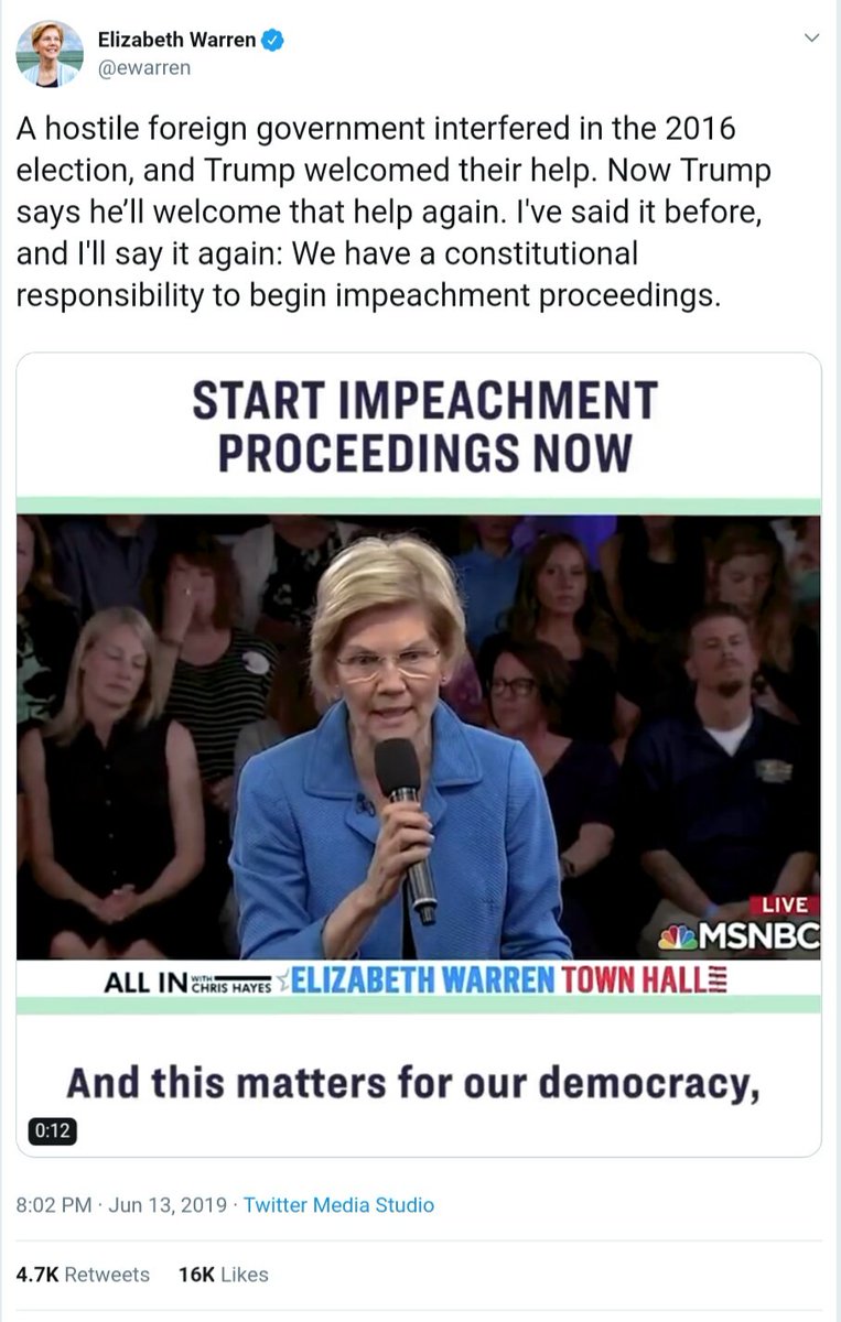 9/x Meanwhile, our 2029 candidates have taken stands supporting impeachment. 80% of Democrats and 45% of the public (compare with 19-34% for Nixon's impeachment when proceedings were opened) want Trump impeached.