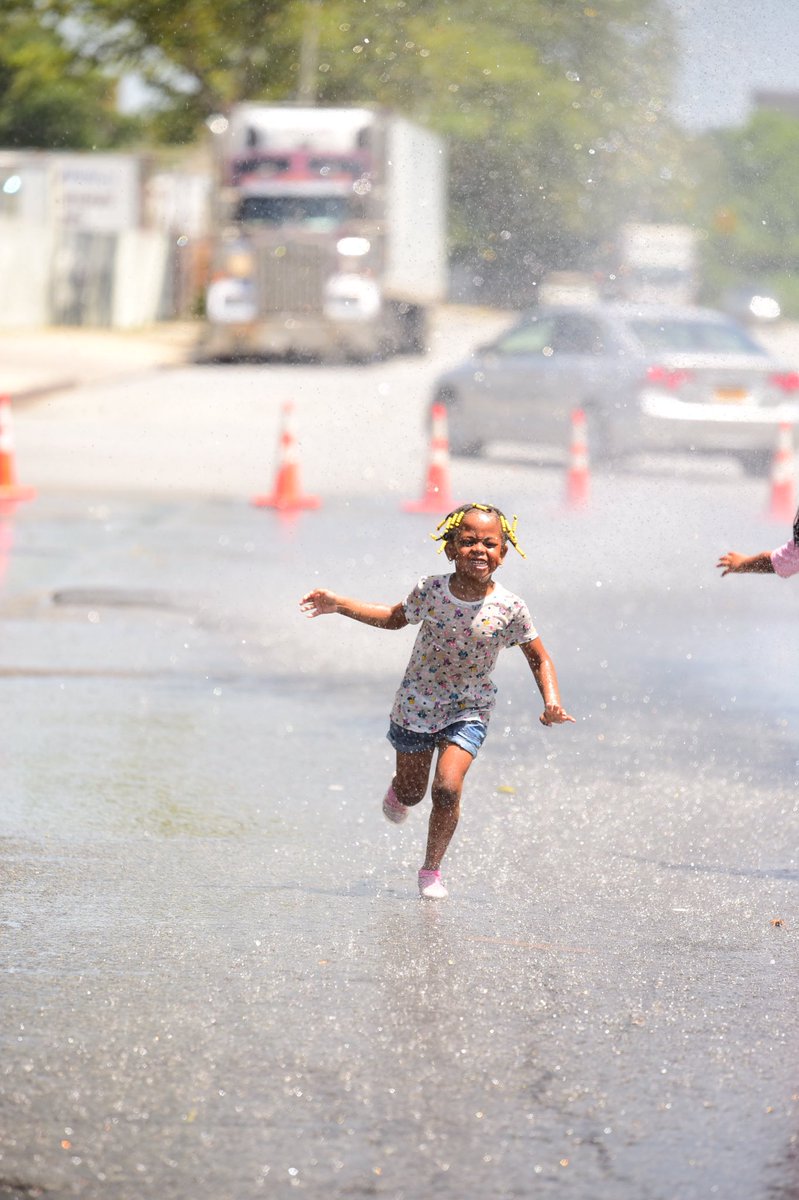 FDNY's tweet photo. Looking to #BeatTheHeat today? Join us at the #FDNY Block Party! All ages welcome at #Engine257 and #Ladder170 at 1361 Rockaway Parkway #Brooklyn until 4 pm. See a full list of Summer Block Party dates + locations at https://t.co/knqexVdQef https://t.co/LeN5wvExHX