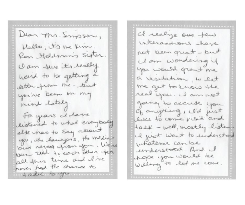 confrontingpod's tweet photo. Kim has tried to speak with Simpson before. This is the full letter she sent to him when he was in prison. Kim has now invited both @SinCityAttorney and @TheRealOJ32 on to Confronting for an honest conversation. Those invitations stand.
#Confronting #Podcast #KimOJInterview https://t.co/Xwij922mip