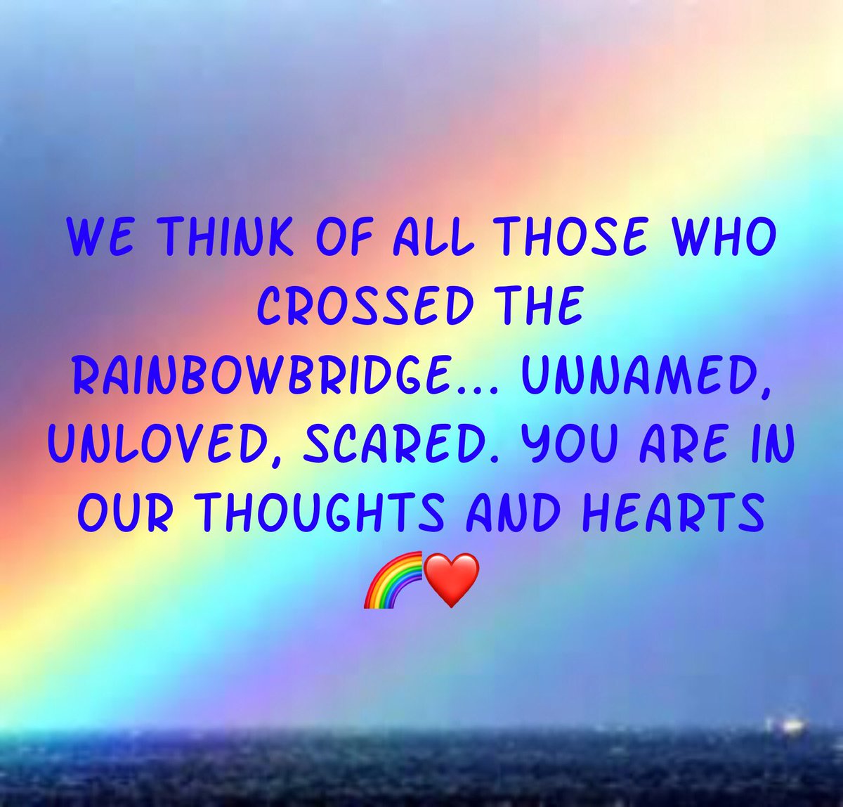 To all those who never knew love, who were alone, scared, neglected or abused when they crossed the Rainbowbridge.  #TheAviators fly for you as well