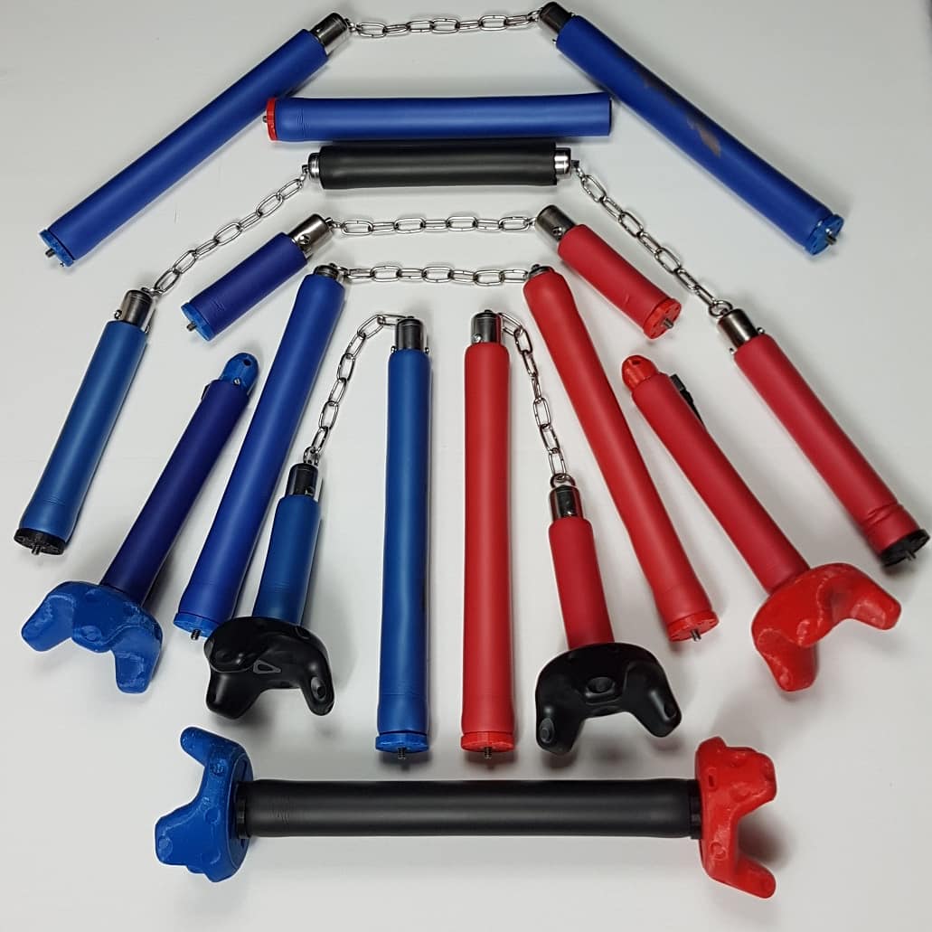 BlueGogglesVR's tweet photo. At the end I got a big collection of VR tracked nunchucks and sticks!!! Finally, this making step has finished, and a new kind of content is coming... Thanks for the support!
#nunchucks #htcvivetracker #sansetsukon #vr #mocap #htcvivevr #ヌンチャク #vrgaming #nunchakus https://t.co/NMeGhDXBNQ