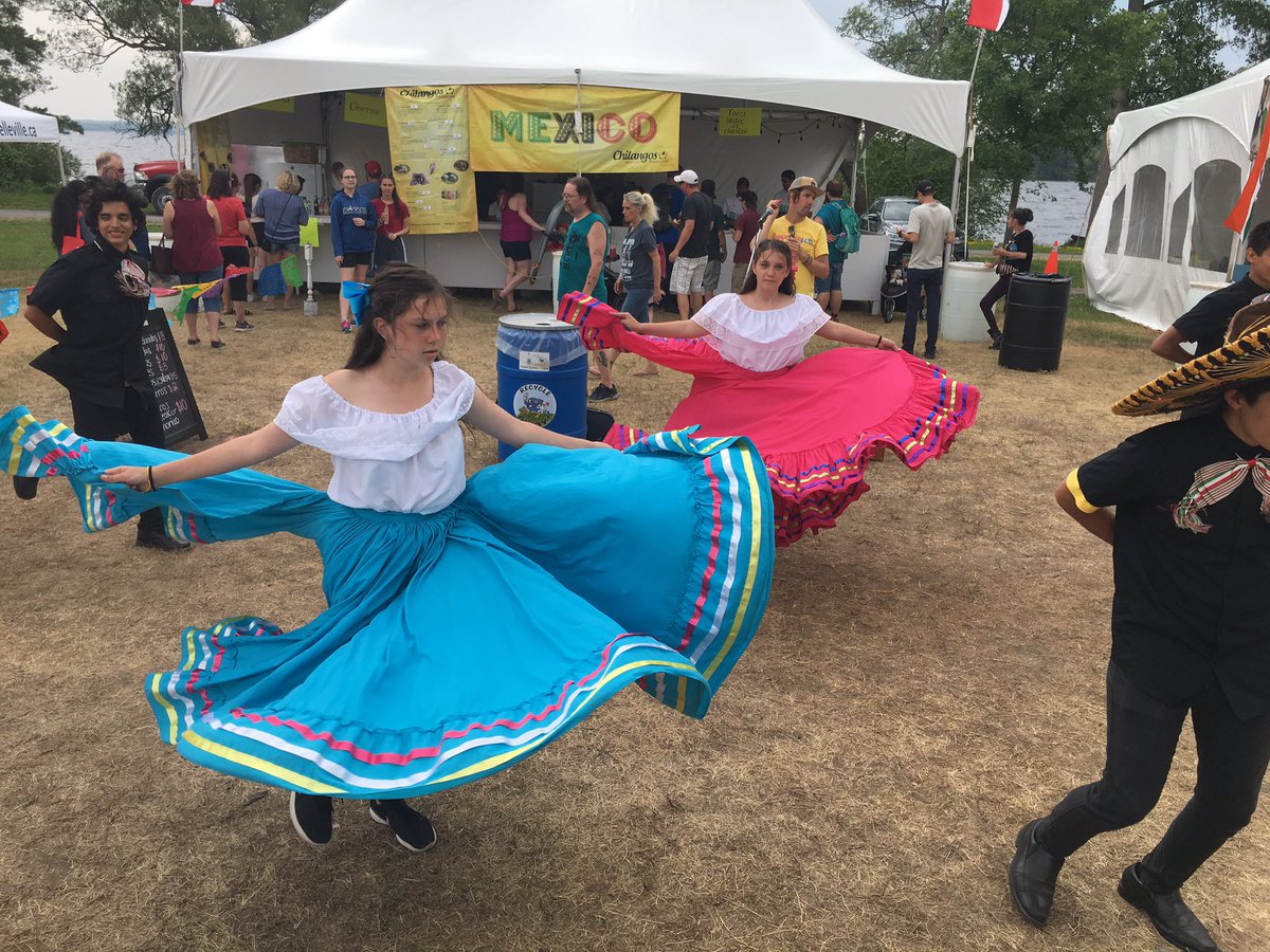 The Canmexicanus musical group performing in front of the Mexican Pavilion at the <a href="/Blv_Waterfront/">BellevilleWaterfront</a> &amp; Ethnic Festival Ethnic food area <a href="/BellevilleON/">City of Belleville</a>