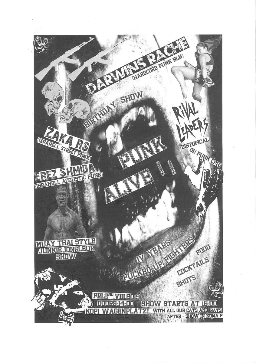 PerKupper's tweet photo. Jeg spiller med mit band, Rival Leaders i Berlin i næste måned. Jeg skal også være far (igen) i august, der bliver en optursmåned. #fedetider #punk #oi #Berlin #sommer19 https://t.co/Ms3XQ9O1rp