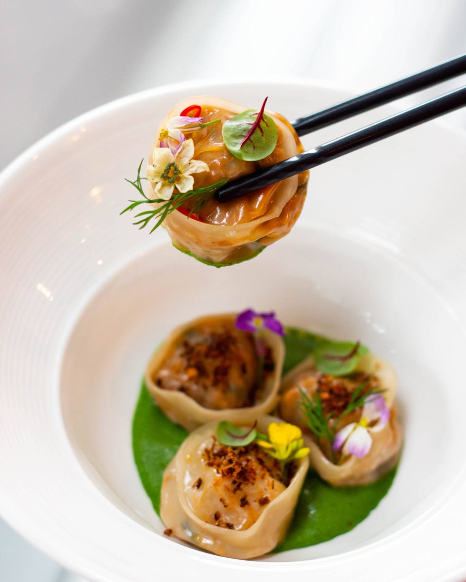 New drop! Come into either of our locations to try our homemade plant-based dumplings with a Southeast Asia twist, all served over a fresh green chutney! #freshbowl