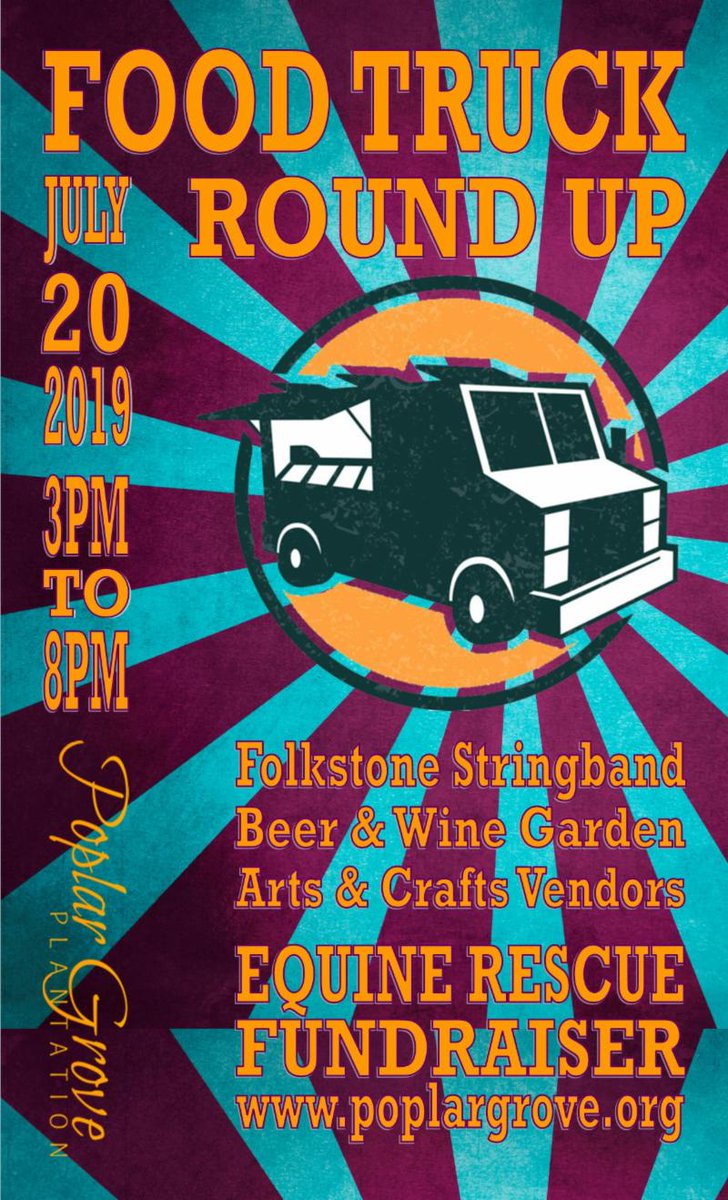 We're 1 week away from our Food Truck Round Up, next Saturday from 3 to 8 pm!  Come out to support our Equine Rescue Program; hang out on the lawn to enjoy local food &amp; concession trucks, live music, and beer &amp; wine!  Free admission, donations welcome! conta.cc/2Iw8RXD