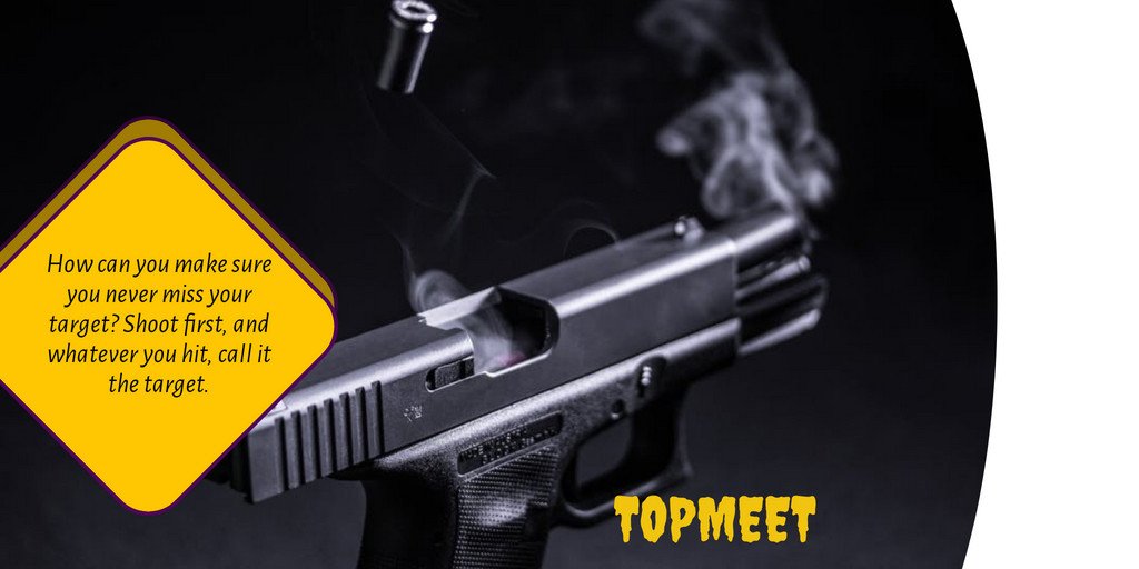 TopmeetHolster's tweet photo. How can you make sure you never miss your #target? Shoot first & whatever you hit, call it the target.
#topmeet NOW:๐https://t.co/ItcHrNgX8C
#OWB #shooting #holsters #pistol #everydaycarry #glock #likeforfollow #holster #security #Thursday #thoughts #mood #SaturdayThoughts https://t.co/blh2JG0iC8
