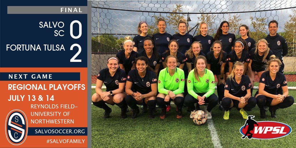 SalvoScw's tweet photo. Salvo ends the season with a record of 6-2-3. 

The girls made our #SalvoFamily proud in their first season in the @wpsl and we can’t wait to make another run at it next year. Good luck to @fortunatulsa in the remainder of their playoff matches! https://t.co/r9jKzHxBAx
