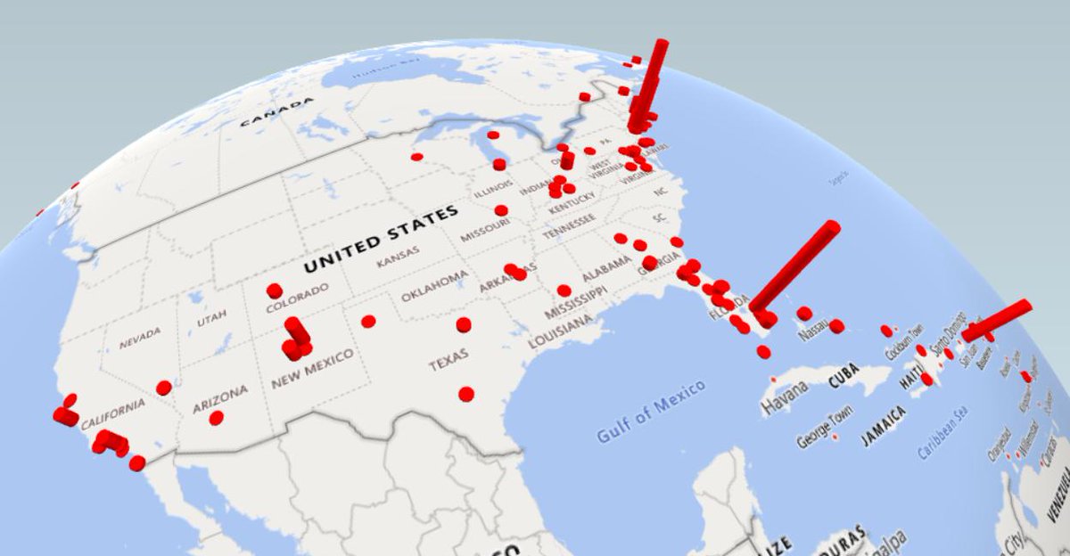 5) Here are some maps showing the total # of passengers in each location