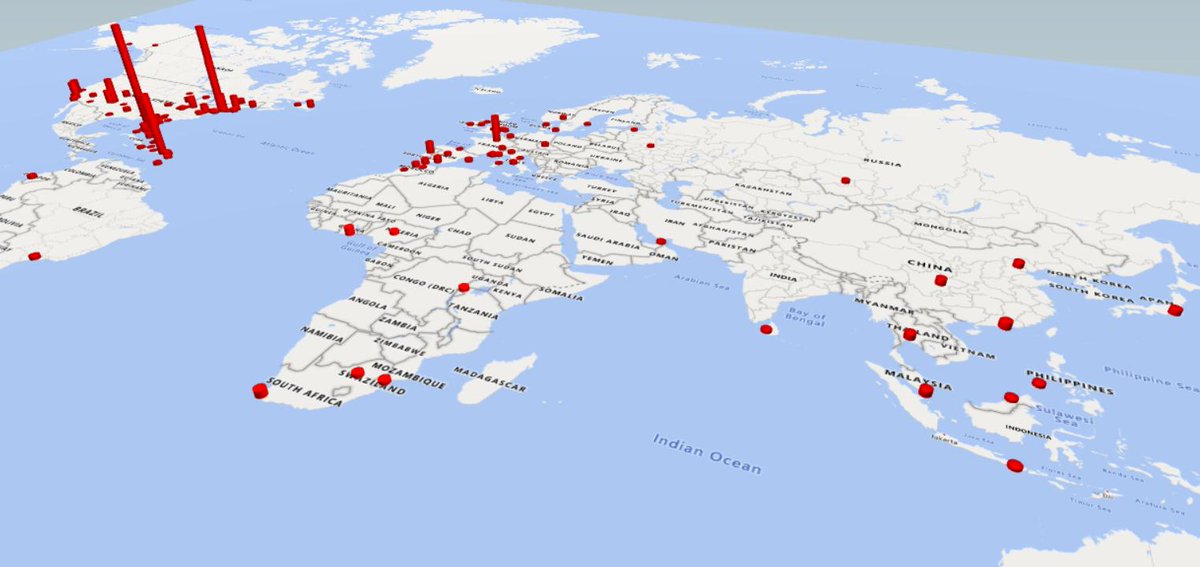 5) Here are some maps showing the total # of passengers in each location