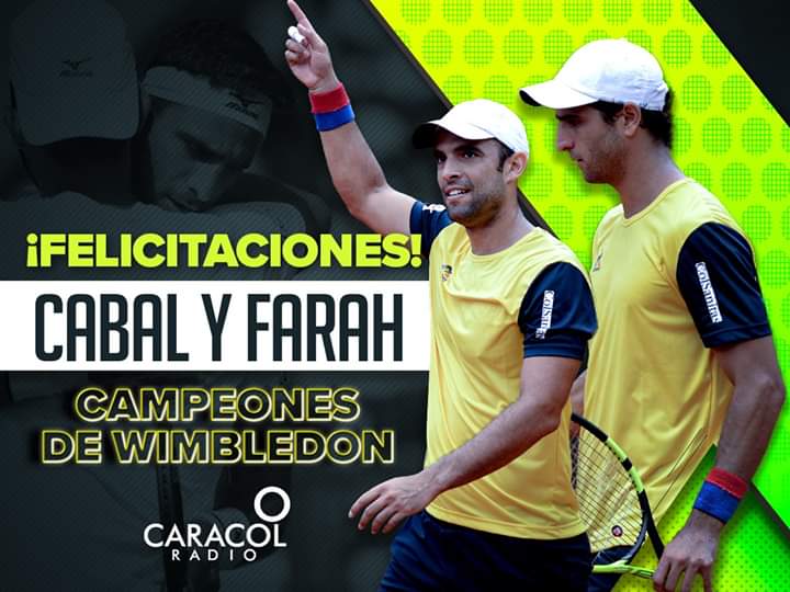 IngClavijo's tweet photo. Orgullo colombiano! Juan Sebastián Cabal y Robert Farah son campeones de Wimbledon https://t.co/foKGEgVRyh