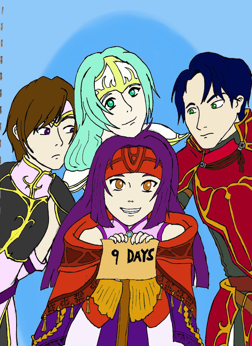 FECCountdown's tweet photo. 9 days remain until Three Houses! It's Tellius day today!

Artists:
@lorbeerprinz, @ShnyFlygon and @Kahvinpuru
@flamingopunch 
@rubindraws and @SubomieArt
@heavenly_reaper777 (instagram) https://t.co/Y3qhADWP1z