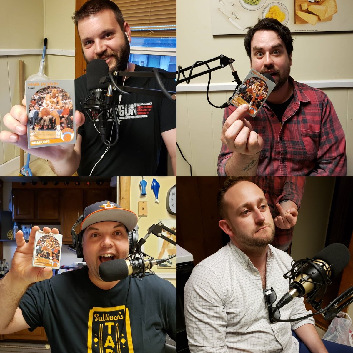BADdrunks's tweet photo. 3 out of 4 of us found the Mark Jackson / Menendez's brother card! it took 2 boxes of 1990-91 #nba hoops cards to find. check out this episode at https://t.co/hN3Os0hKII #podcast #talkdirtytome #podcaster #comedy #itunes #Spotify #youtube #slamdump #balls #hoopdreams #truecrime https://t.co/T33z0jB2Pm