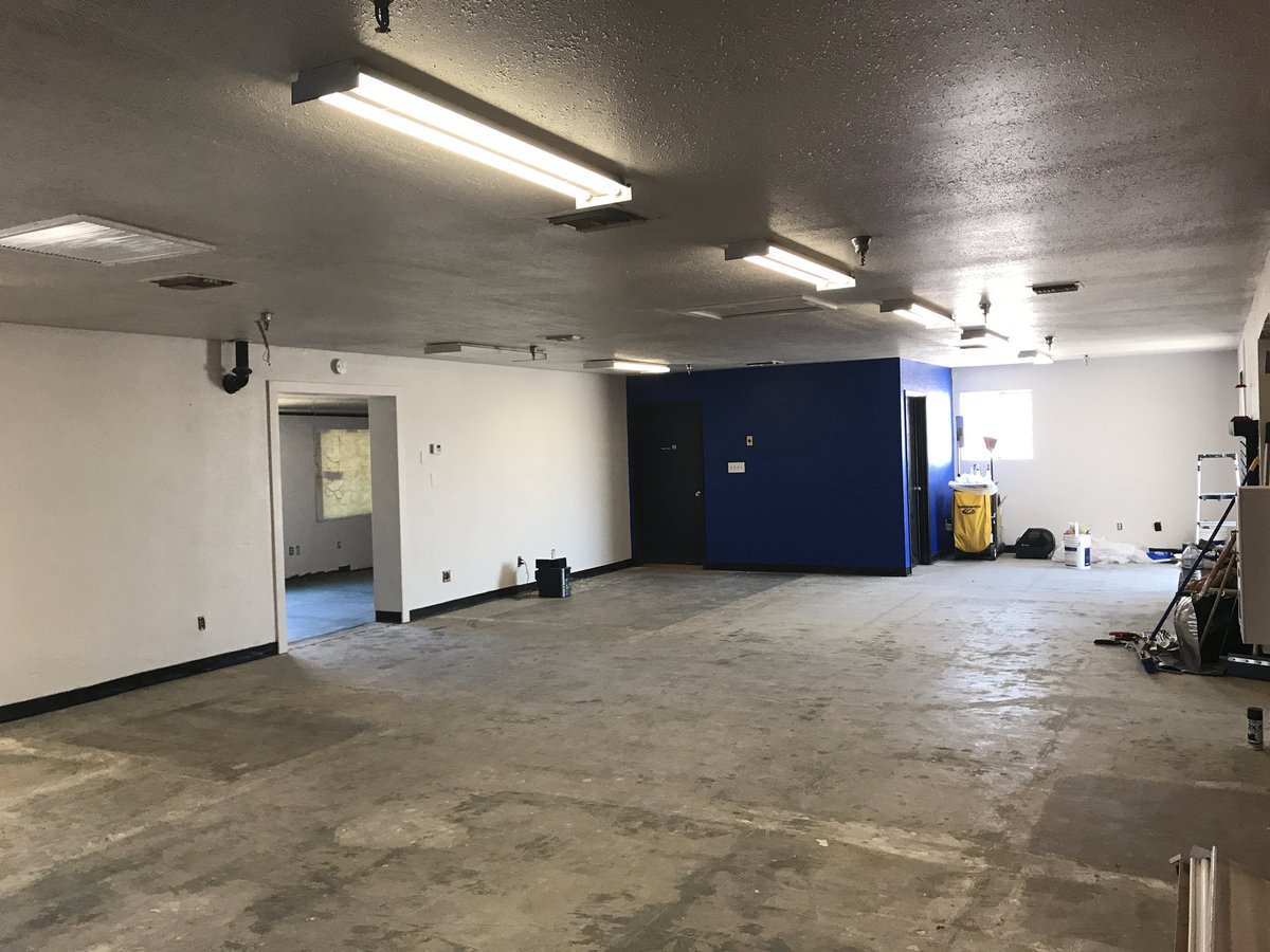 FTC12841's tweet photo. What have we been up too? This! We are moving! Welcome to the first look at “The Clubhouse!” 1421 Sq Ft of space, an upgrade from our past 840sq space. Still some work to be done, but we should be set for the new season soon! #omgrobotics #newspace https://t.co/OFHQxh7F2D