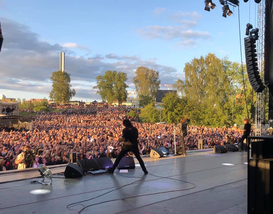 Thank you #Tampere! Thank you <a href="/Whitesnake/">Whitesnake</a> ! ONE HELL OF A NIGHT! Europe live @ Sauna Open Air 2019 #JohnNorum #Europetheband #WTEtour19 #Finland #SaunaOpenAir