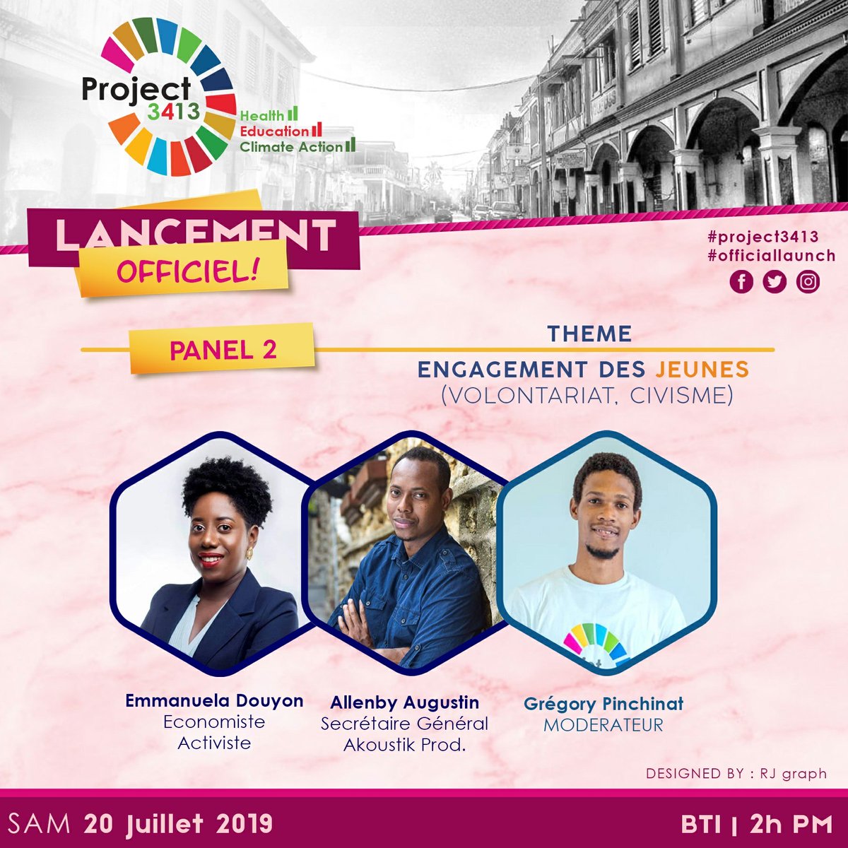 Quel impact les jeunes peuvent-ils réaliser à travers le volontariat?En quoi l'éducation civique est-elle nécessaire, dans la poursuite des ODD? @Pinchination, un jeune qui n'hésite pas à s'engager, aura à modérer notre 2ème panel aux côtés: <a href="/emmadouyon/">d</a> et <a href="/aallenb/">Audrina Allenb</a> 
#Projet3413