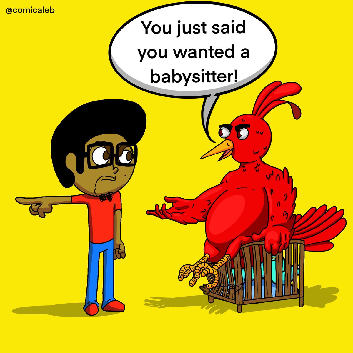 ComiCaleb's tweet photo. Should’ve known better #babysitter #comicaleb #comics https://t.co/etm3ZmAkKP