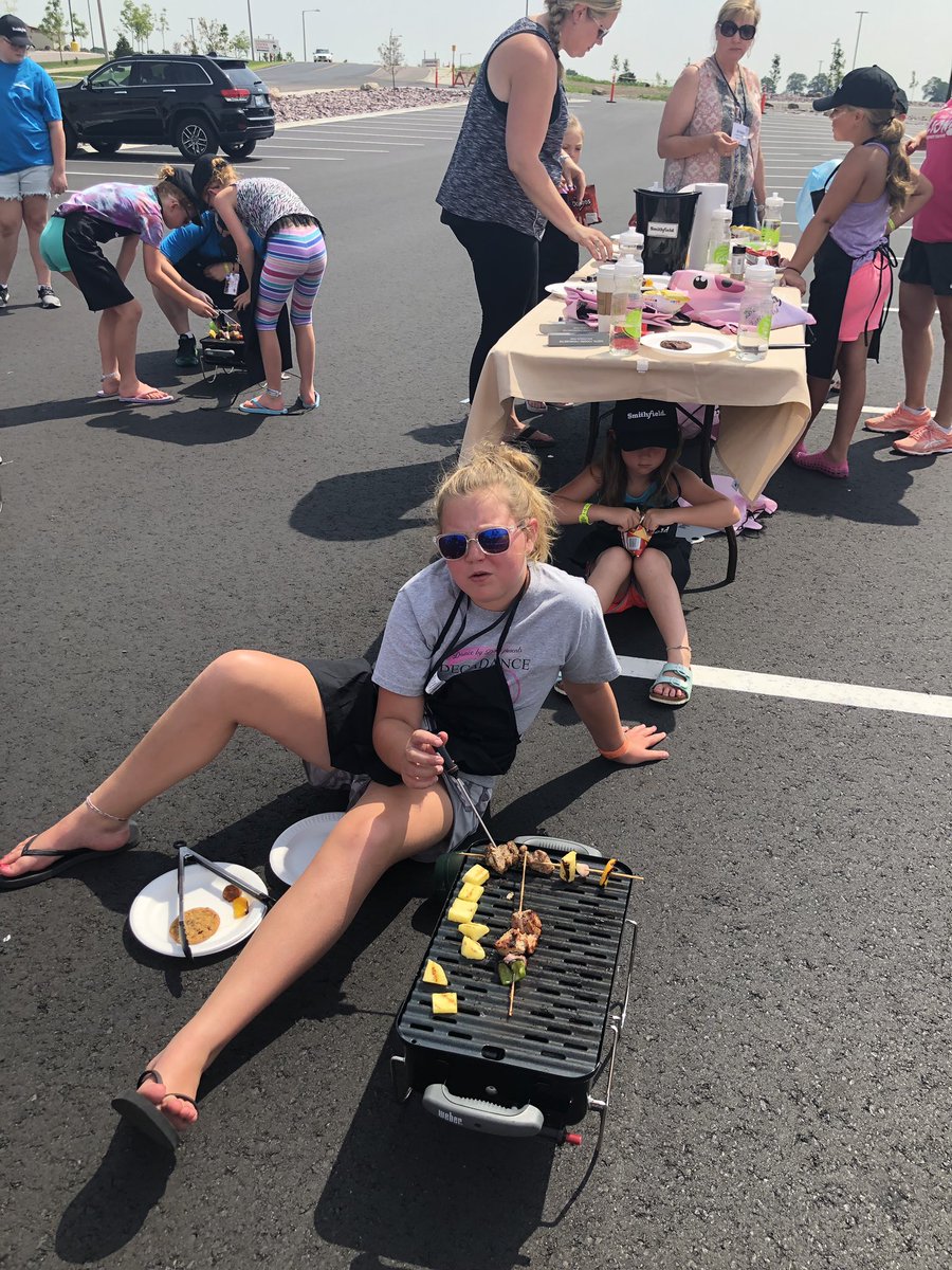 calliecporter's tweet photo. When your Daddy has a #pork conference, you get to have #grilling lessons. #NPIC #NPIC2019 https://t.co/KK6Atu0qrm