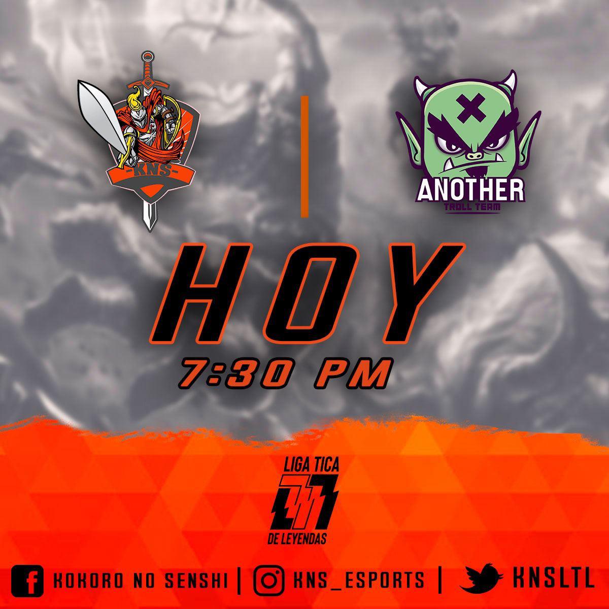 KNSLTL's tweet photo. Hoy a las 7:30 pm mediremos fuerzas con @ant_trolls en la partida que puede definir el tercer lugar de @LigaTicaLoL antes de los play-offs.
📺 https://t.co/GmWv0MNP0q
#GoKNS #LTL19 https://t.co/HDLJ2T2X6Y